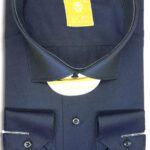 پیراهن مردانه فلورا آستین بلند سرمه ای