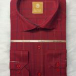 پیراهن مردانه آستین بلند تترون چهارخانه