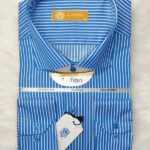 پیراهن مردانه آستین بلند تترون راه راه