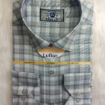 پیراهن مردانه آستین بلند تترون چهارخانه